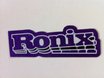 Ronix - Sticker Girl´s Glitter purple ca. 9 x 3cm